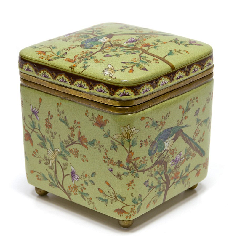 Шкатулка Box Pale Green Зеленый шалфей Бронза Шкатулка Box Pale Green Зеленый шалфей Бронза в Барнауле | Loft Concept