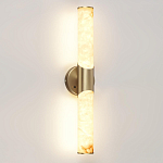 Бра с вытянутым цилиндрическим плафоном из белого алебастра на круглом основании Латунь Cryptocrystalline Stone варинант исполнения - 1 | Loft Concept в Барнауле