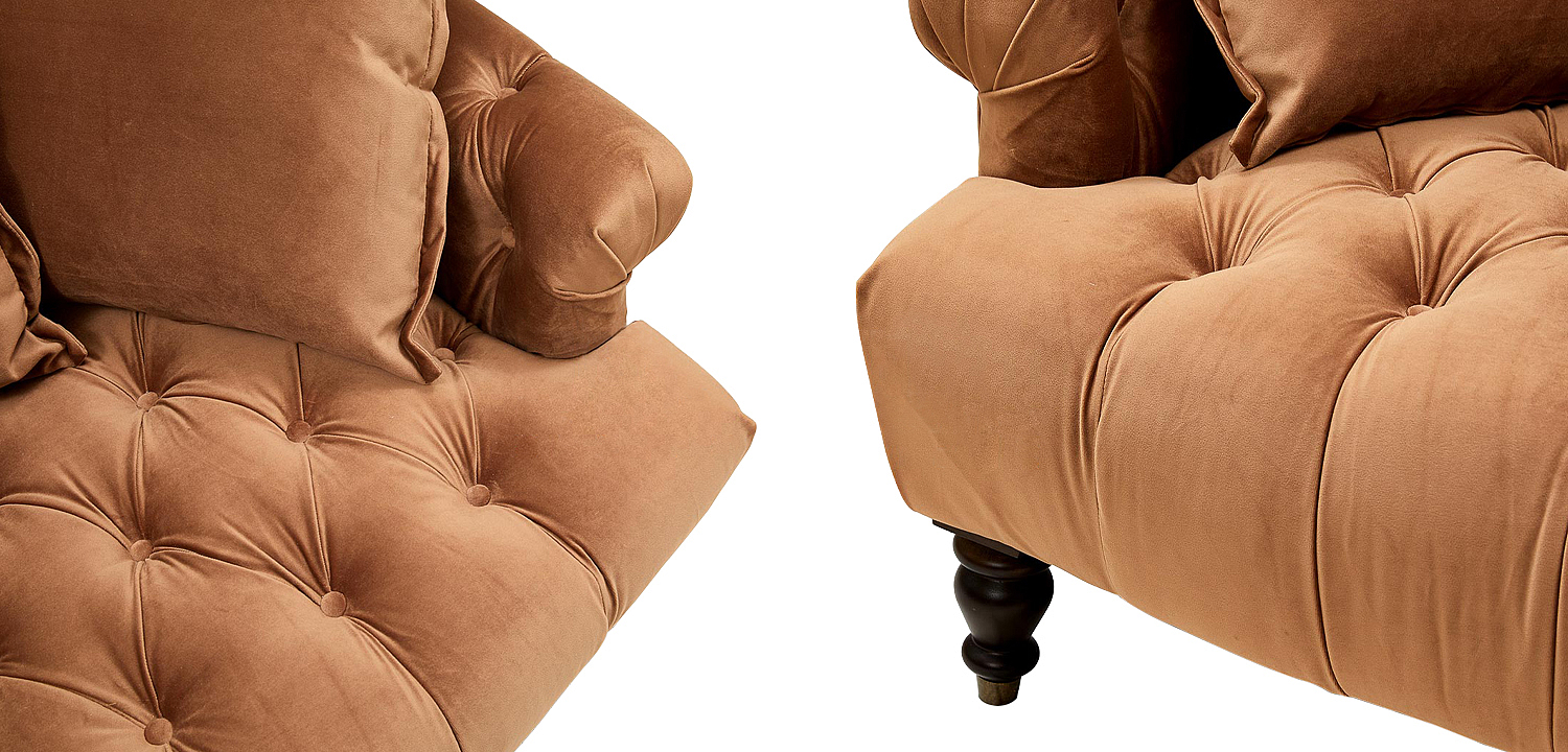 Диван велюровый с подушками Welch Sofa Диван велюровый с подушками Welch Sofa - Loft-Concept в Барнауле