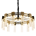 Люстра с прямоугольными хрустальными плафонами Glass Rectangles Gold Chandelier 60 варинант исполнения - 1 | Loft Concept в Барнауле