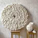 Панно на стену из шерсти мериноса Белый Круг  варинант исполнения - 1 | Loft Concept в Барнауле