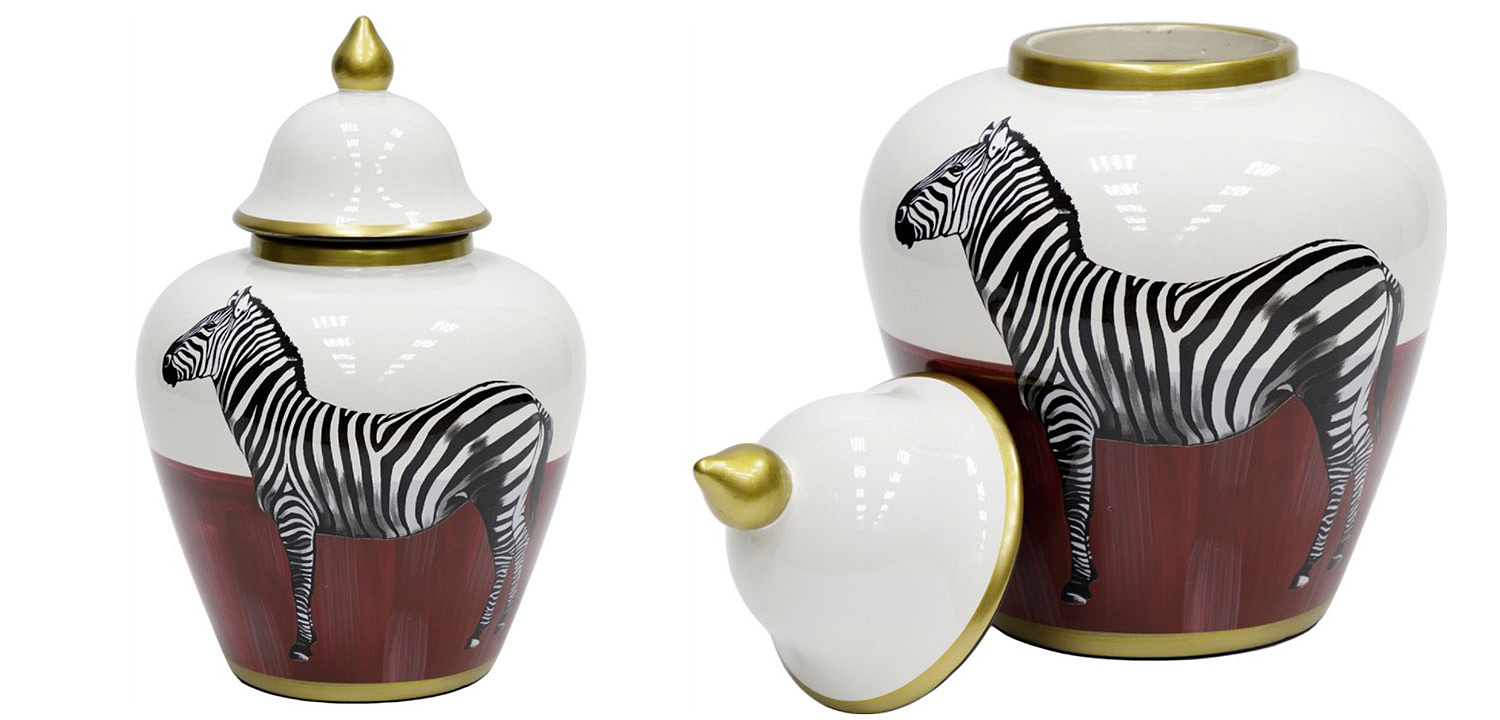Ваза Zebra Vase white and red Ваза Zebra Vase white and red - Loft-Concept в Барнауле