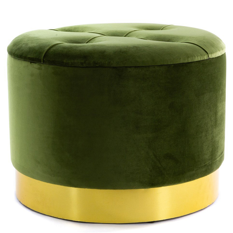 Пуф Olive Capitone Оливковый Золотой Пуф Olive Capitone Оливковый Золотой в Барнауле | Loft Concept