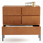 Комод с геометрическим рисунком на ящиках Anders Dark Wood варинант исполнения - 3 | Loft Concept в Барнауле