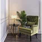 Столик журнальный золотой с темным стеклом Tastiness варинант исполнения - 3 | Loft Concept в Барнауле