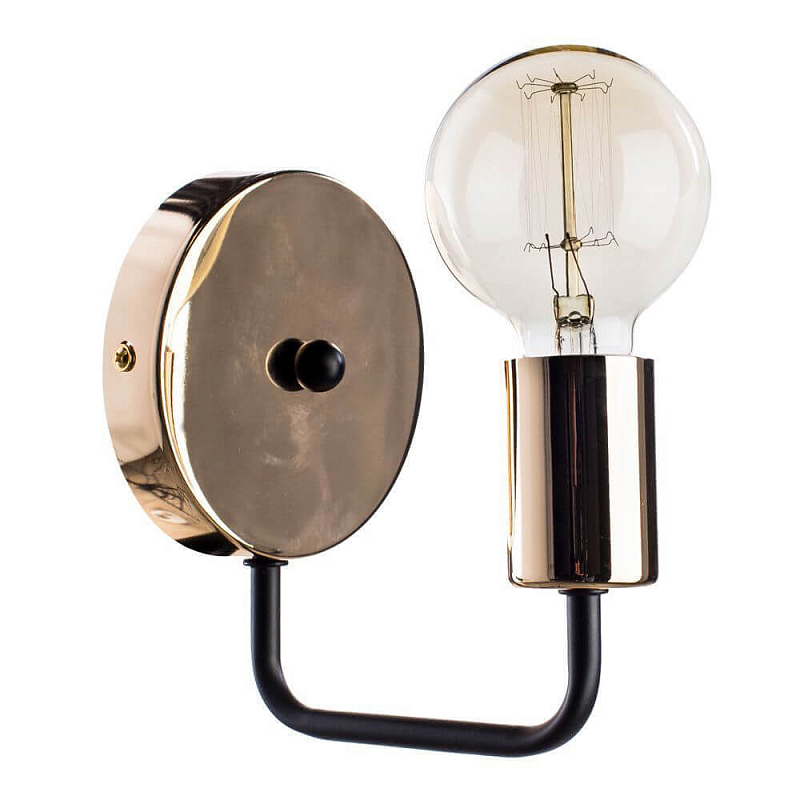 Бра Loft Industrial Glossy Gold Sconces Черный Глянцевое золото Бра Loft Industrial Glossy Gold Sconces Черный Глянцевое золото в Барнауле | Loft Concept