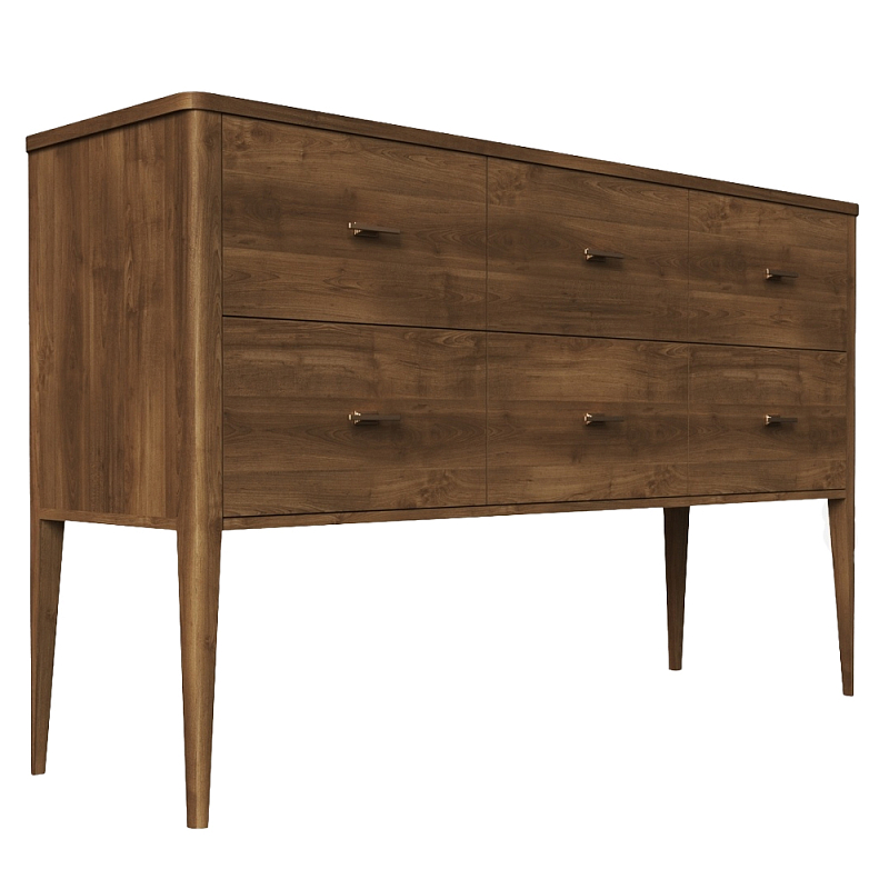 Консоль 6 ящиков из массива бука Tasteful Furniture Серый Коричневый Консоль 6 ящиков из массива бука Tasteful Furniture Серый Коричневый в Барнауле | Loft Concept