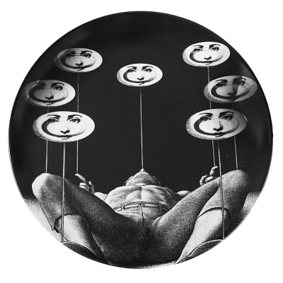 Декоративная тарелка Fornasetti 30.CR.BW.R01-193 Декоративная тарелка Fornasetti 30.CR.BW.R01-193
