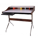 Письменный стол с 2-мя чёрными выдвижными ящиками и нишей с цветными разделителями Ballan варинант исполнения - 2 | Loft Concept в Барнауле