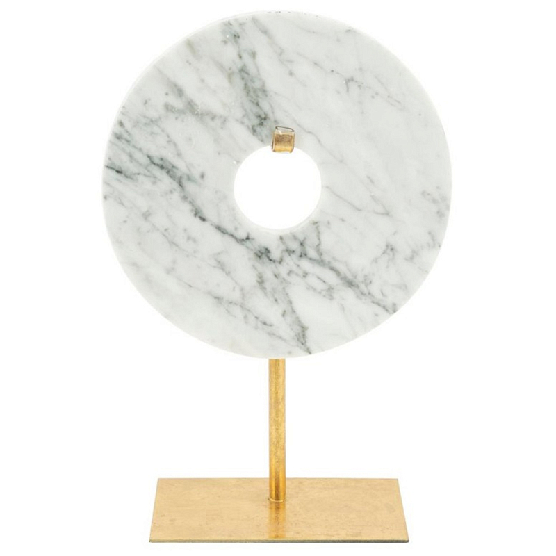 Статуэтка Disk Marble Белый Мрамор Bianco Золотой Статуэтка Disk Marble Белый Мрамор Bianco Золотой в Барнауле | Loft Concept