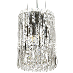 Подвесной светильник с металлическими и хрустальными подвесками Bonnay Crystal Chrome Hanging Lamp варинант исполнения - 1 | Loft Concept в Барнауле