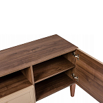 ТВ-тумба бежевая из массива бука с 2-мя дверками и ящиком Wenge Light варинант исполнения - 3 | Loft Concept в Барнауле