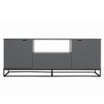 ТВ-тумба цвета графит с  2-мя дверцами и ящиком Strict Lines варинант исполнения - 2 | Loft Concept в Барнауле