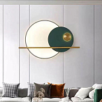 Бра светодиодное круглое в оттенках бронзового и зеленого цвета Kosmikos варинант исполнения - 1 | Loft Concept в Барнауле