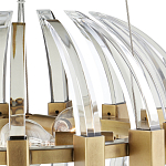 Люстра круглая с прозрачными элементами в форме полумесяца Crystal Crescent варинант исполнения - 1 | Loft Concept в Барнауле