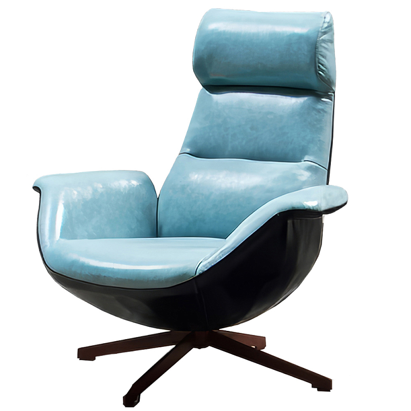 Кресло Ryan Armchair Голубой Черный Кресло Ryan Armchair Голубой Черный в Барнауле | Loft Concept