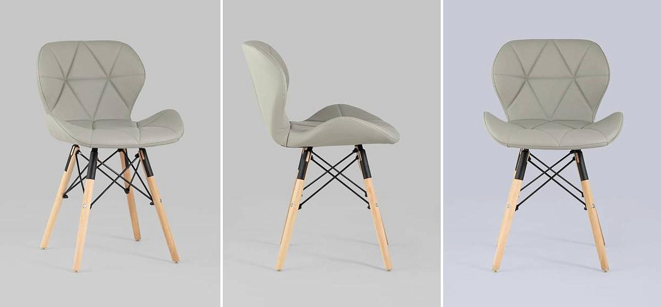 Стул Jeroen Chair Серая Экокожа Стул Jeroen Chair Серая Экокожа - Loft-Concept в Барнауле