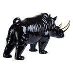 Статуэтка черный носорог с золотыми рогами Golden Horned Black Rhino варинант исполнения - 3 | Loft Concept в Барнауле