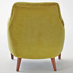 Кресло велюровое горчичного цвета Diaspro Mustard Armchair варинант исполнения - 2 | Loft Concept в Барнауле