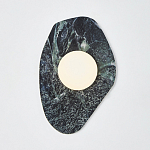 Бра с каменным основанием и плафоном из стекла в форме шара Shaw Marble Lighting варинант исполнения - 2 | Loft Concept в Барнауле