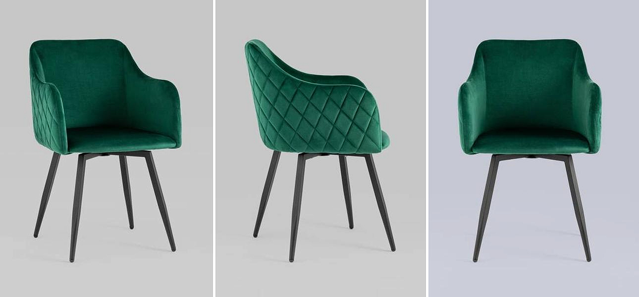 Стул Вращающийся Nika Chair Цвет Изумрудный Зеленый Стул Вращающийся Nika Chair Цвет Изумрудный Зеленый - Loft-Concept в Барнауле