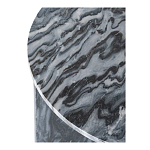 Столик кофейный с столешницей из черного мрамора Compact Black Marble Table варинант исполнения - 5 | Loft Concept в Барнауле