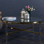 Кофейный столик со столешницей из стекла Crossy варинант исполнения - 6 | Loft Concept в Барнауле