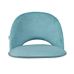 Барный стул со спинкой на 4-х деревянных ножках Голубой Велюр Ava Charm варинант исполнения - 2 | Loft Concept в Барнауле