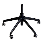 Стул с мягкой оранжевой обивкой из велюра и подъемно-поворотным механизмом на черных колесиках Harper Orange варинант исполнения - 6 | Loft Concept в Барнауле