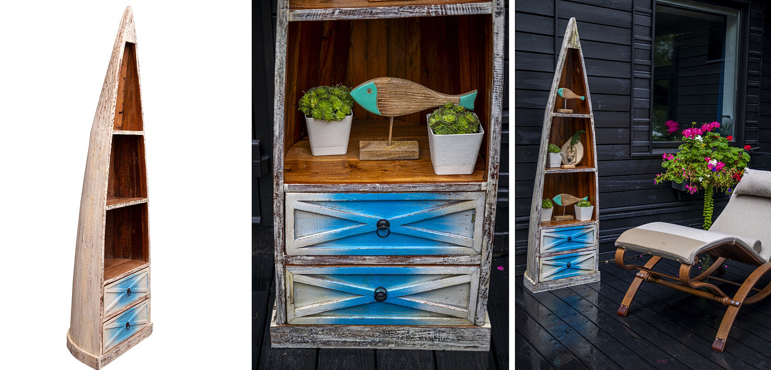 Стеллаж Old Boat White and Blue Стеллаж Old Boat White and Blue - Loft-Concept в Барнауле