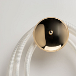 Бра с круглым золотистым основанием и белыми изогнутыми световыми линиями Luke Lampco Tracer Lamp варинант исполнения - 5 | Loft Concept в Барнауле