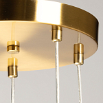 Люстра с 5-ю матовыми белыми стеклянными плафонами волнообразной формы Lucid Rain  варинант исполнения - 9 | Loft Concept в Барнауле