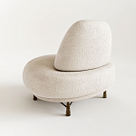 Кресло Vinsen обивка букле молочного цвета варинант исполнения - 2 | Loft Concept в Барнауле