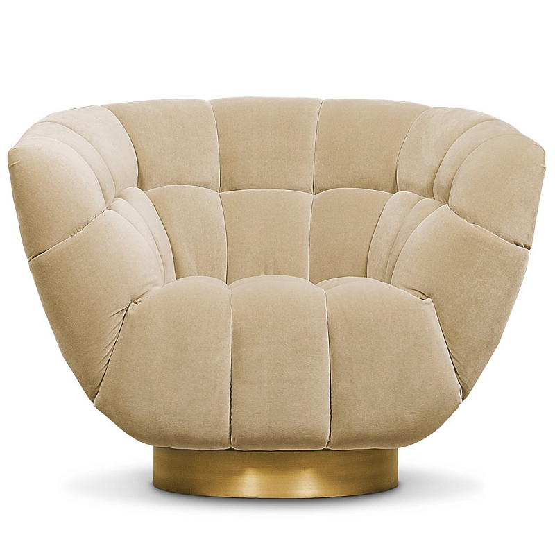 Кресло BRABBU Essex Armchair Бежево-серый Латунь Кресло BRABBU Essex Armchair Бежево-серый Латунь в Барнауле | Loft Concept