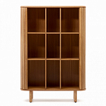 Буфет из ясеневого шпона с открытыми полками и 2-мя раздвижными дверями Toinette варинант исполнения - 3 | Loft Concept в Барнауле