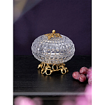 Конфетница из прозрачного рельефного стекла Eden Garden варинант исполнения - 5 | Loft Concept в Барнауле