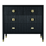 Бельевой Комод с 4 ящиками Elsa Dreams Black варинант исполнения - 5 | Loft Concept в Барнауле