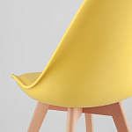Стул с основой из пластика и мягким сиденьем Arvika Yellow варинант исполнения - 6 | Loft Concept в Барнауле