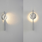 Бра с круглым зеркальным диском на прямоугольном соновании Reflection Circle Glow варинант исполнения - 4 | Loft Concept в Барнауле