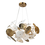 Люстра с белыми и золотистыми цветами Dahlia Flowers Lamp варинант исполнения - 3 | Loft Concept в Барнауле