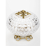 Конфетница из прозрачного рельефного стекла Eden Garden варинант исполнения - 2 | Loft Concept в Барнауле