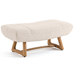 Оттоманка с обивкой букле Lino White Boucle Ottoman варинант исполнения - 1 | Loft Concept в Барнауле