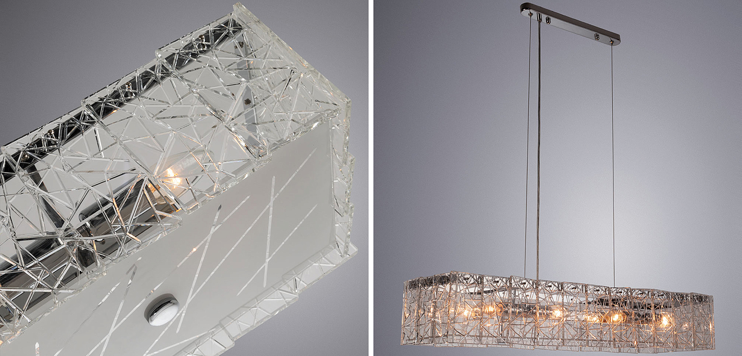 Люстра Alvaro Crystal Rectangular Chandelier Люстра Alvaro Crystal Rectangular Chandelier - Loft-Concept в Барнауле