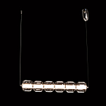 Люстра линейная с 6-ю прозрачными стеклянными плафонами округлой формы HANDLE GRAPE варинант исполнения - 3 | Loft Concept в Барнауле