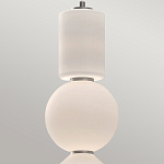 Подвесной светильник белого цвета с тремя геометрическими плафонами Alora Mood варинант исполнения - 4 | Loft Concept в Барнауле