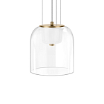 Подвесной светильник с цилиндрическим прозрачным стеклянным плафоном Grada Light варинант исполнения - 4 | Loft Concept в Барнауле