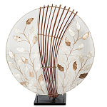 Настольная лампа из перламутра и дерева на подставке Indonesian Petal варинант исполнения - 3 | Loft Concept в Барнауле