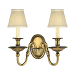Бра с 2-мя бежевыми абажурами в классическом стиле Hinkley варинант исполнения - 1 | Loft Concept в Барнауле