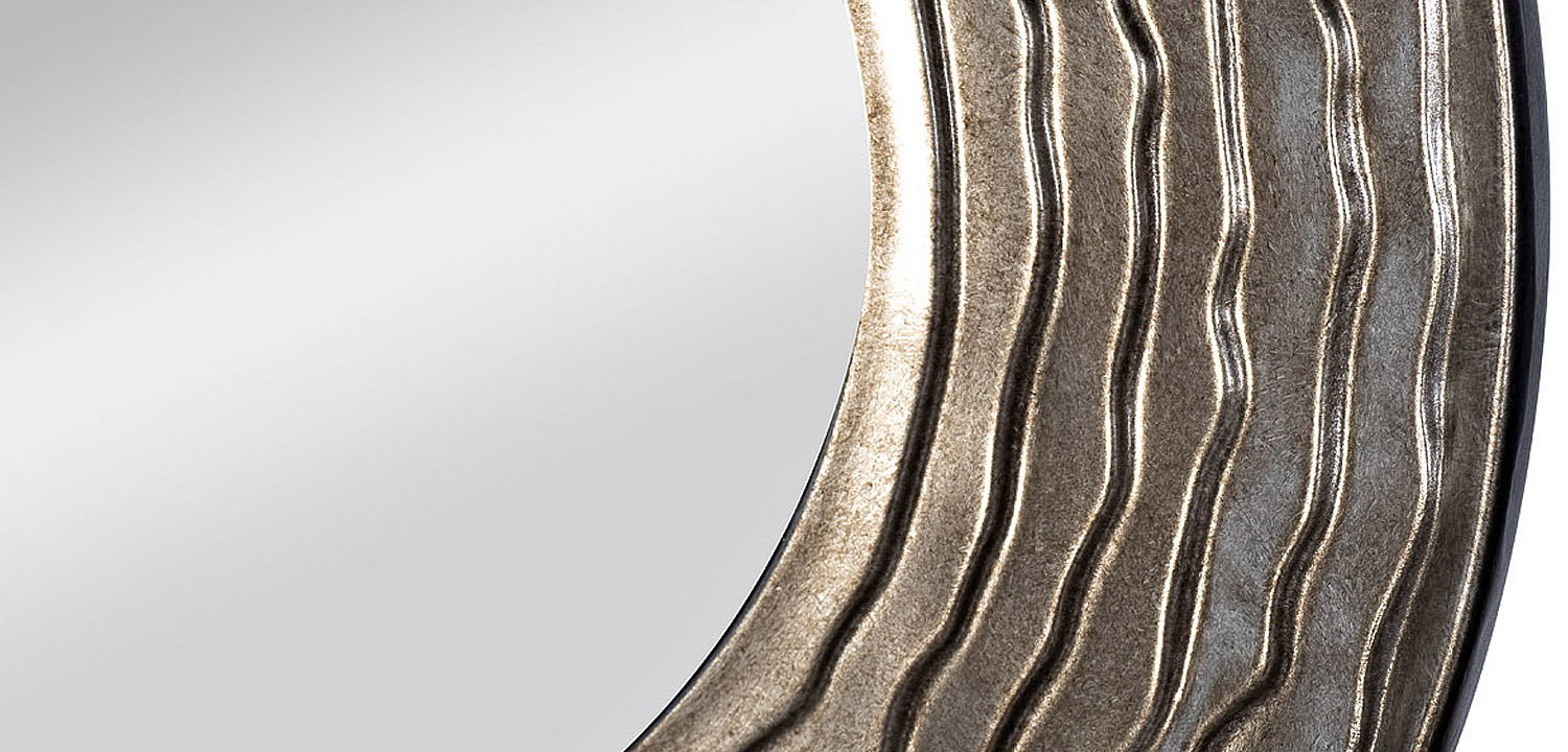 Зеркало Waves Dark Silver Oval Mirror Зеркало Waves Dark Silver Oval Mirror - Loft-Concept в Барнауле