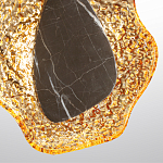 Бра с волнообразным стеклянным плафоном и вставкой из мрамора Liquid Stone варинант исполнения - 10 | Loft Concept в Барнауле